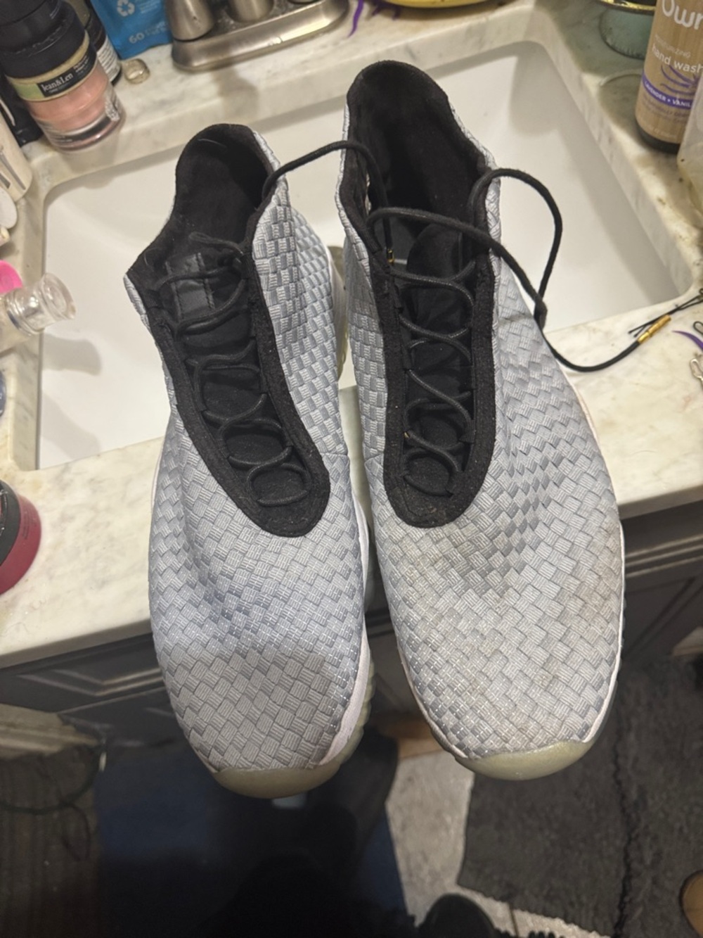 Jordan future premium metallic silver shoes